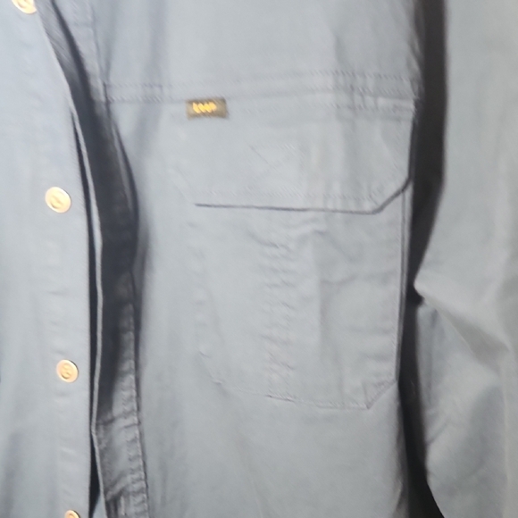 Levi's Blue Casual Button Down Shirt Cotton Blend - Picture 3 of 5